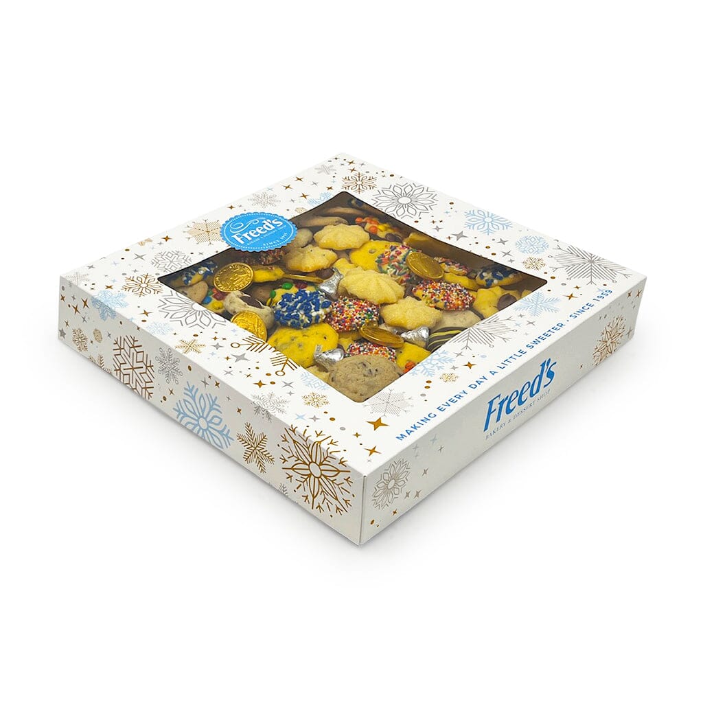 Holiday Cookie Gift Box Seasonal Item Freed's Bakery 14" Box - 3 Pounds (72-96 Cookies) Hanukkah Don't Add Printed Image Cookie