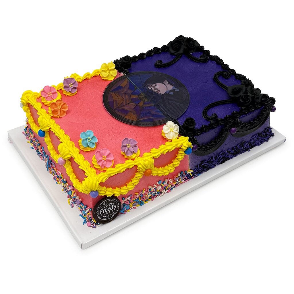 Colorful Wednesday Theme Cake Freed's Bakery