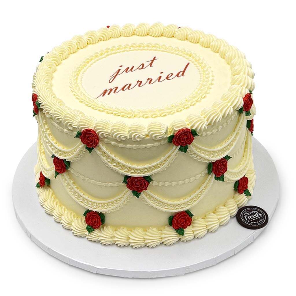 Forever and Roses Theme Cake Freed's Bakery