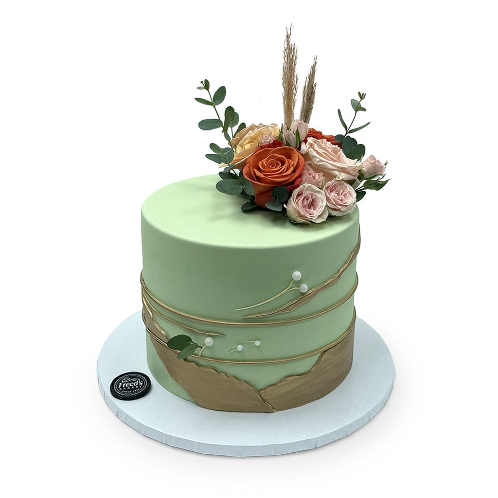 Golden Hour Blossom Theme Cake Freed's Bakery