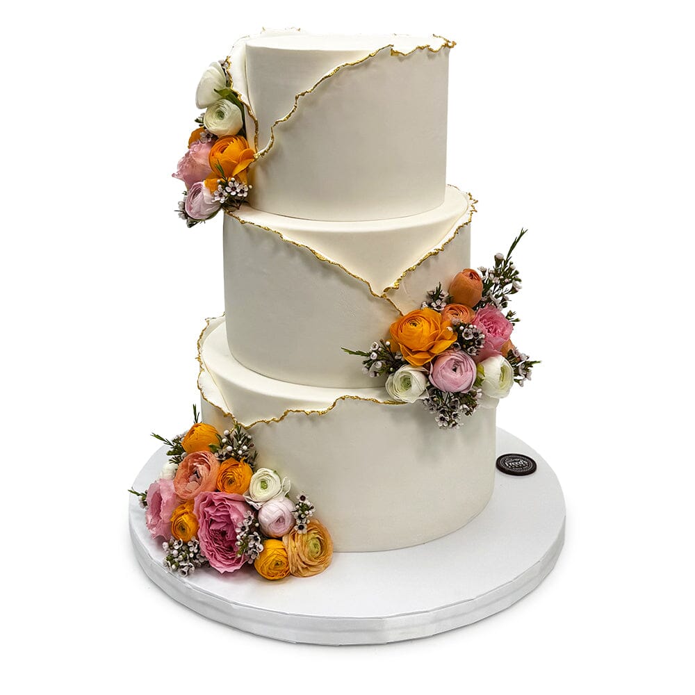 Golden Sunset Wedding Cake Freed's Bakery