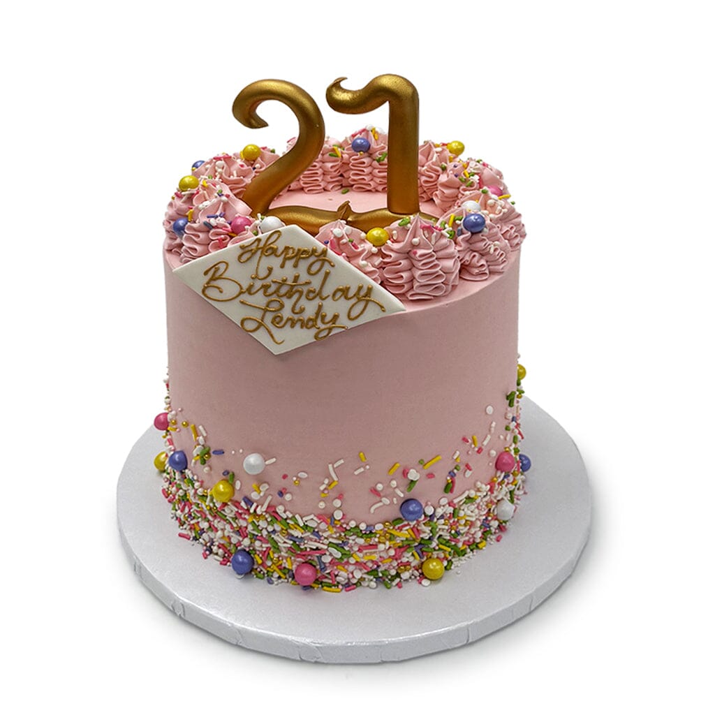 Party in Pink Theme Cake Freed's Bakery