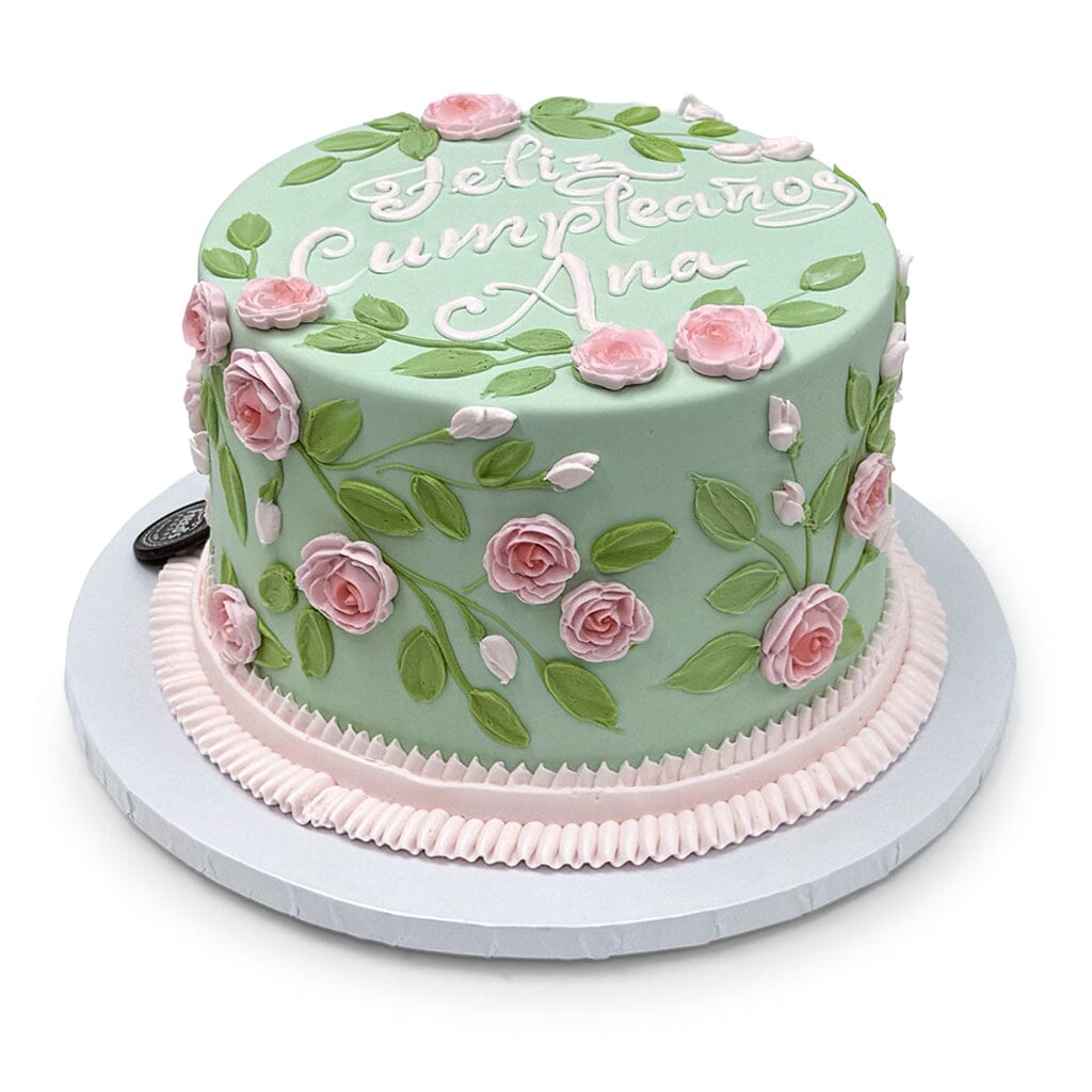 Pink Bloom Garden Theme Cake Freed's Bakery