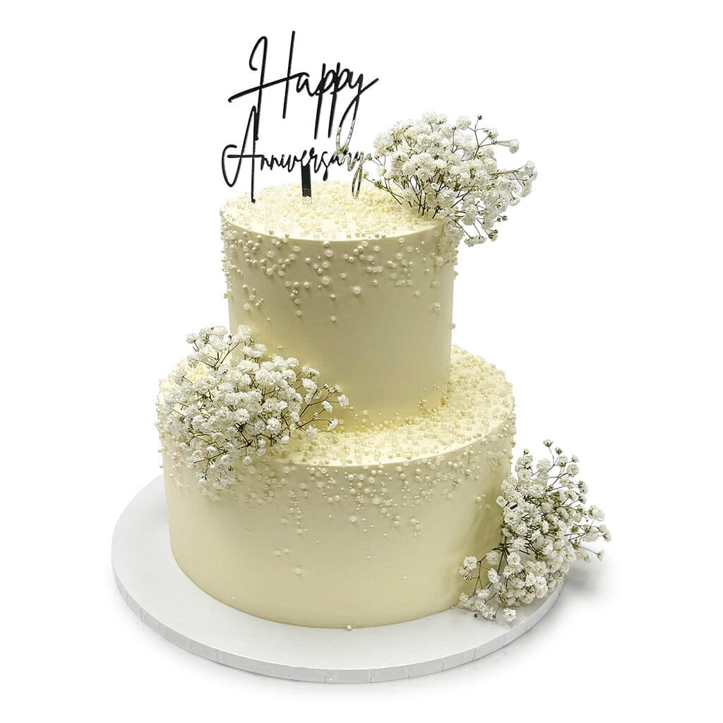 Whispering White Garden Wedding Cake Freed's Bakery