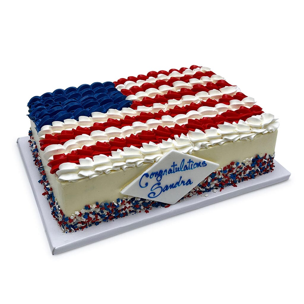 Patriotic Flag Cake Theme Cake Freed's Bakery