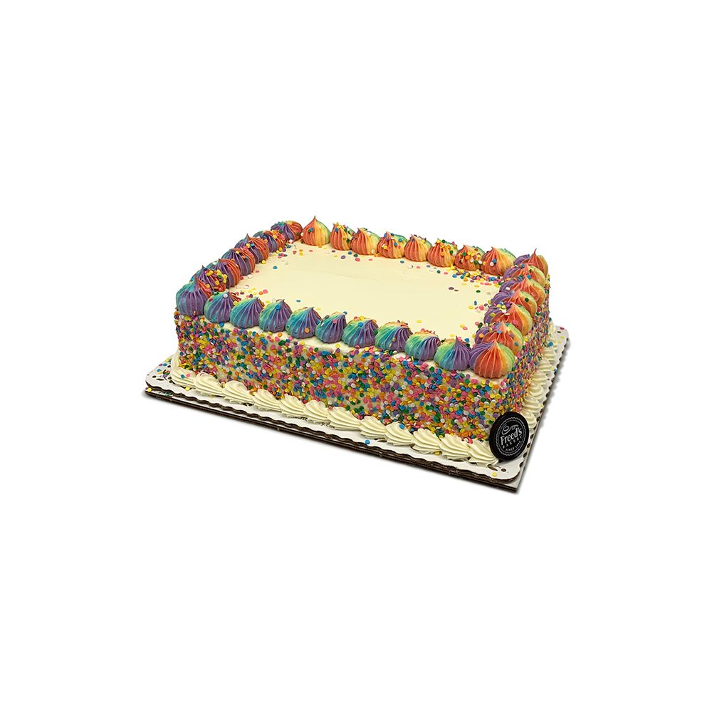 Rainbow Sprinkle Celebration Theme Cake Freed's Bakery