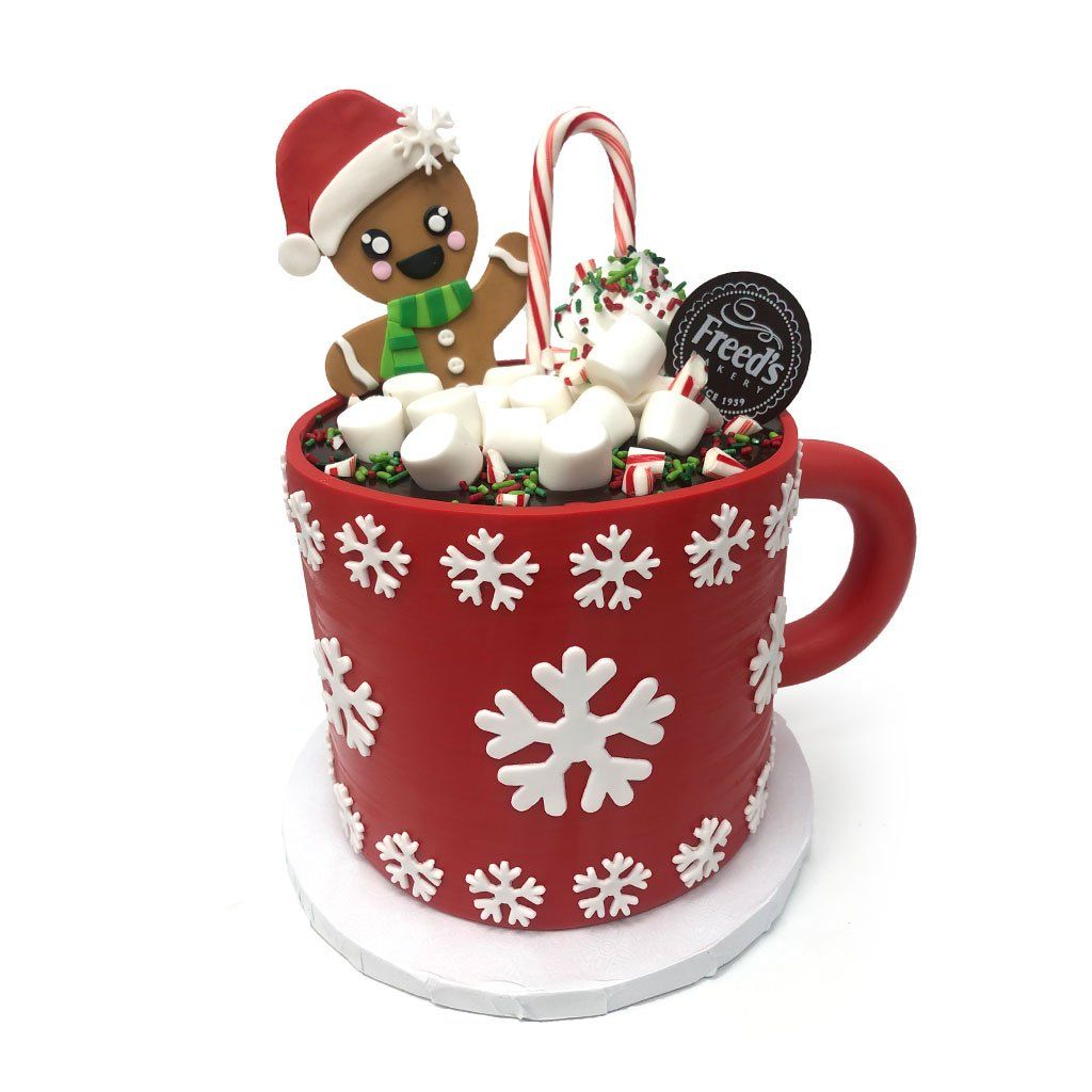 Hot Cocoa Tub Theme Cake Freed's Bakery