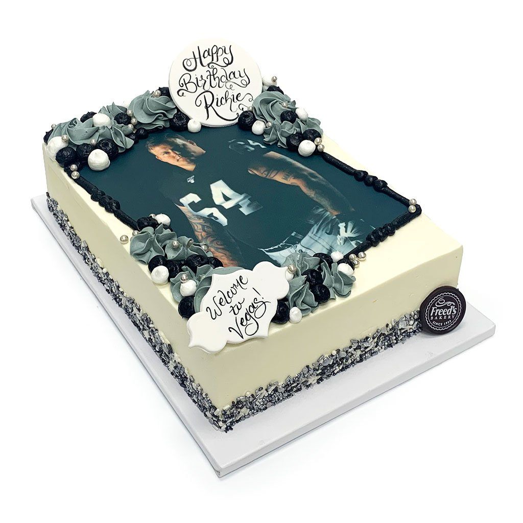 Monochrome Vegas Birthday Cake Theme Cake Freed's Bakery