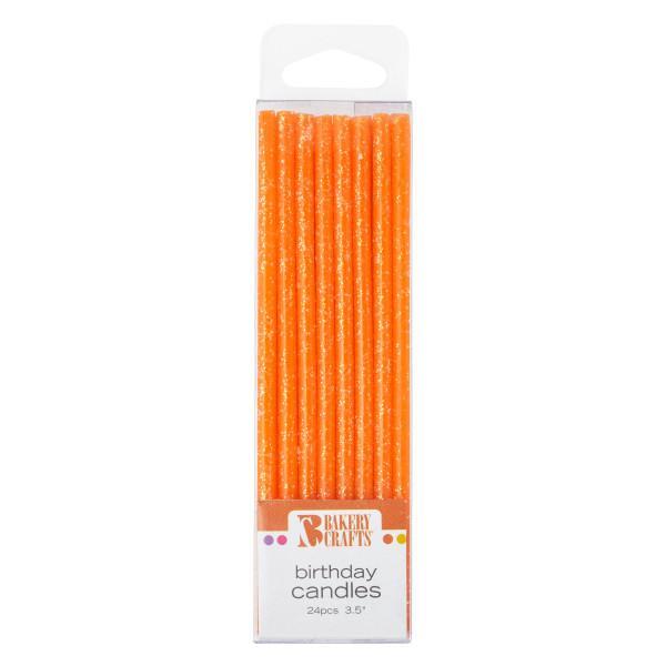 Slim Glitter Candles Candle Freed's Bakery Orange