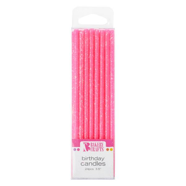 Slim Glitter Candles Candle Freed's Bakery Pink