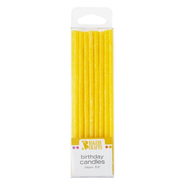 Slim Glitter Candles Candle Freed's Bakery Yellow