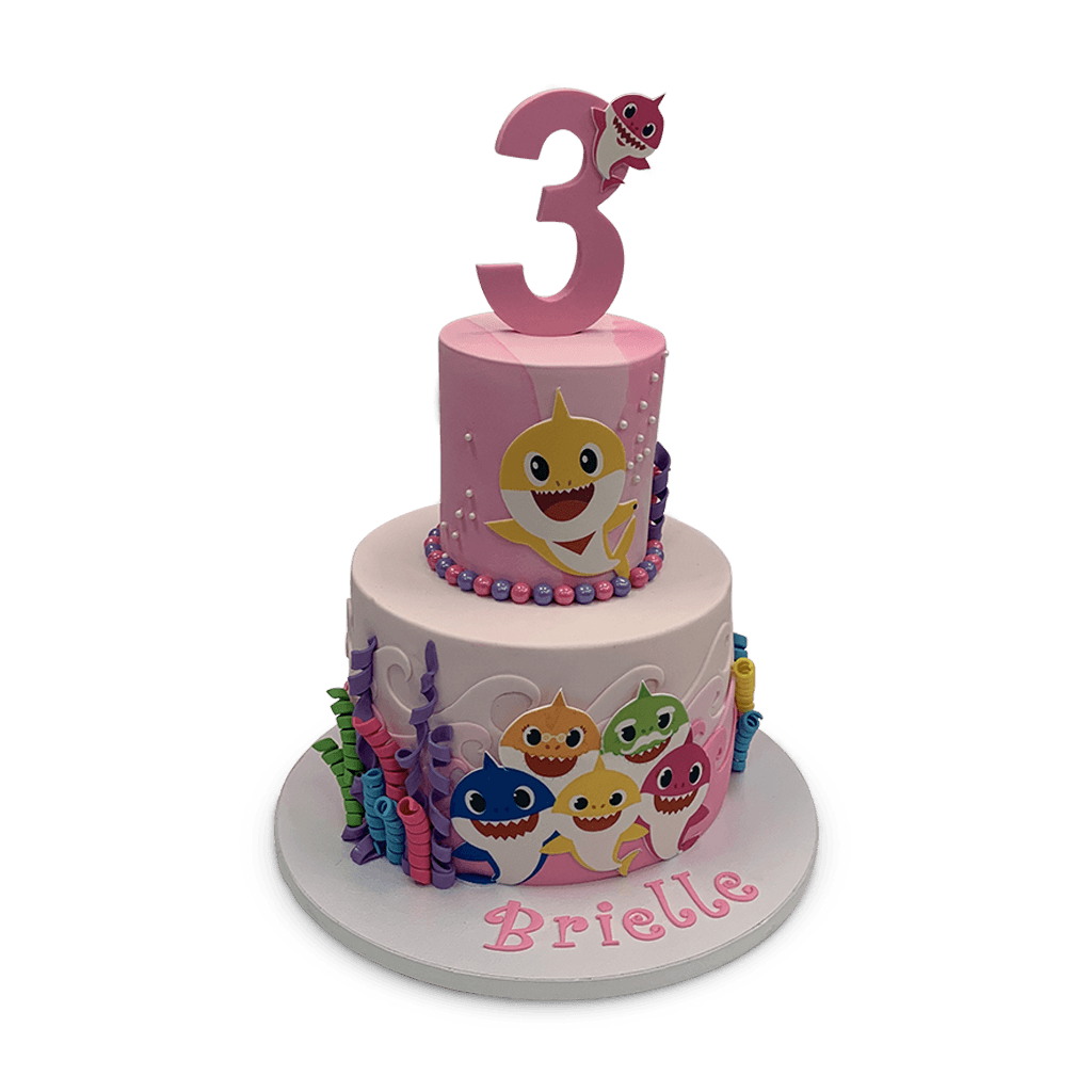 Pretty Pink Shark Party Theme Cake Freed's Bakery