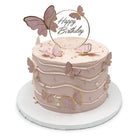Blush and Flutter Theme Cake Freed's Bakery 