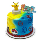 Pikachu and Crew Theme Cake Freed's Bakery 7" Round (Serves 8-10) Vanilla Cake & Bavarian Cream Buttercream