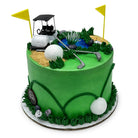 Great Day Golfing Theme Cake Freed's Bakery 8" Round (Serves 10-15) Vanilla Cake & Bavarian Cream Buttercream