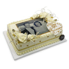 Golden Moment Anniversary Cake Theme Cake Freed's Bakery 