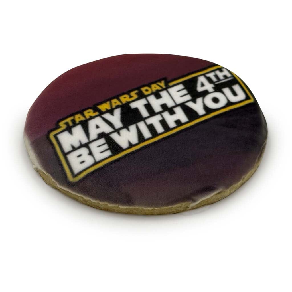 The Force Cookie Cutout Cookie Freed's Bakery Six Star Wars Text Only Yes - Individually Bag Cookies