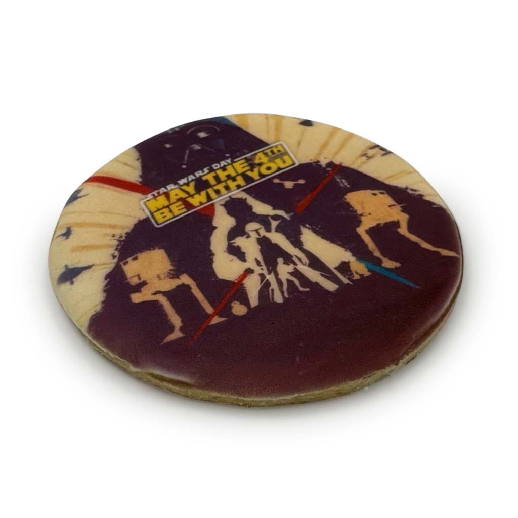 The Force Cookie Cutout Cookie Freed's Bakery Six Characters Text Only Yes - Individually Bag Cookies