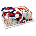 Patriotic Rose Cascade Theme Cake Freed's Bakery 