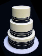 Black Stripes Wedding Cake Freed's Bakery 