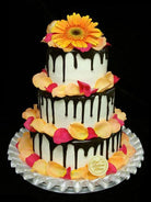 Ganache Petals Wedding Cake Freed's Bakery 