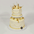 Classic Gold CAKE#FOUR Wedding Cake Freed's Bakery 