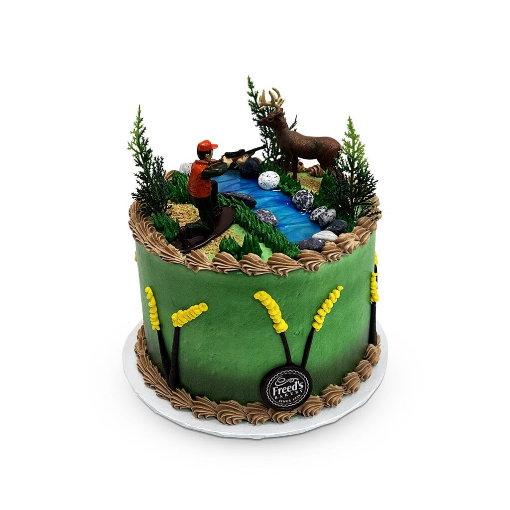 The Perfect Shot Theme Cake Freed's Bakery 7" Round (Serves 8-10) Vanilla Cake w/ Bavarian Cream 