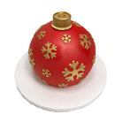 Red and Gold Ornament Theme Cake Freed's Bakery 