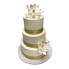 Touch Of Gold Wedding Cake Freed's Bakery 