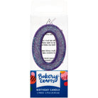 Mini Number Candle Candle Freed's Bakery Number Zero Candle Purple 